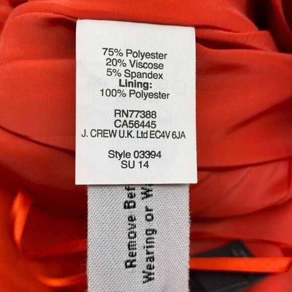 J.Crew Trumpet Mini Skirt Solid Orange Size 4 - Picture 6 of 6